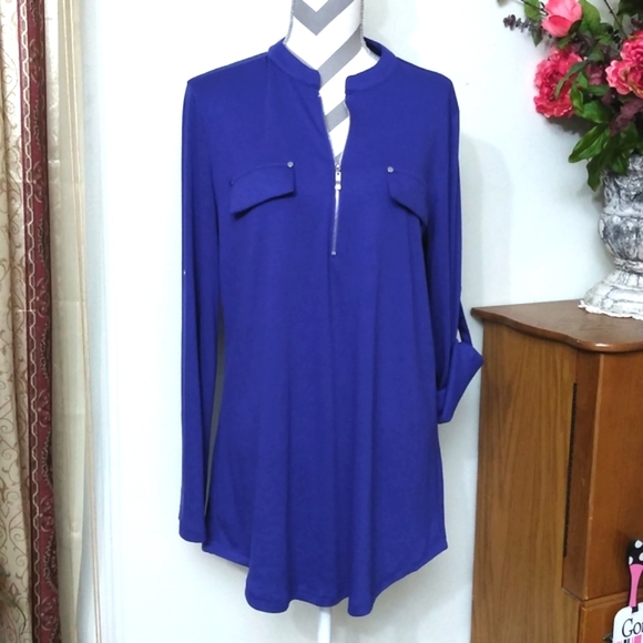 Bulotus Tops - Bulotus Blue Casual Top Tunic